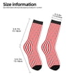 thumbnail image 2 of Fuzoiu Red And White Stripes Print Kids Socks For Boys Girls,Grip Crew Socks with Non Slip,Lightweight Stretch Crew Socks,Toddlers Crew Boot Socks, 2 of 5