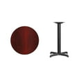 thumbnail image 2 of Flash Furniture Plateau de Table en Acajou Rond de 24'' avec Base en Hauteur de Table de 22'' x 22'', 2 of 2