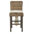 thumbnail image 2 of East at Main Coastal Woven Rattan Back Barstools with Detachable Cushion, 2 of 8