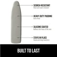 thumbnail image 5 of GORILLA GRIP Scorch Resistant Ironing Board Cover, Silicone Coating, Hook and Loop Fastener Strap, Silver, 5 of 10