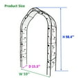 thumbnail image 2 of Holaki Metal Garden Arch,Garden Arbor Trellis Climbing Plants Support Rose Arch Outdoor Arch Outdoor Lawn Backyard Patio Wedding Party Ceremony,Assemble Freely,White,Black, 2 of 21