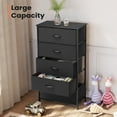 thumbnail image 3 of Pellebant Black 5 Drawer Vertical Dresser Storage Tower Chest, 3 of 8