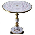 thumbnail image 1 of Natural Geo Table d'Appoint en Bois de Rose Ronde 18" - Blanc, 1 of 7