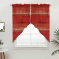 thumbnail image 5 of Red Wood Grain Kitchen Window Curtains, Swag Curtains Valance for Bedroom Living Room Bathroom, Farmhouse Vintage Wooden Rustic Planks Rod Pocket Window Curtain Block Drapes 2 Panels 28"x36", 5 of 9