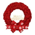 thumbnail image 2 of Christmas Wreath Decoration Garland Ornament Hanging Door Wreath for Christmas, Indoors, Holidays, Fireplace , Red 37cm, 2 of 10