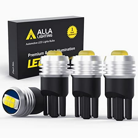 

Alla Lighting 4x T10 194 168 LED Bulbs 2825 175 W5W 6000K Xenon White License Plate Lights Interior Lights Map Lights Dome Lights Trunk Lights Courtesy Lights Super Bright 12V 161 2827