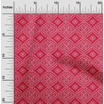 thumbnail image 1 of oneOone Cotton Silk Red Fabric Geometric Bandhani Craft Projects Decor Fabric Printed By The Yard 42 Inch Wide, 1 of 4