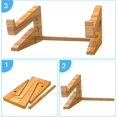 thumbnail image 2 of Laptop Stand, Notebook Computer Stand Portable Foldable Pc Holder Bamboo Laptop Stand Bracket Compatible With Macbook Pro Air, Dell, Hp, Samsung, Leno, 2 of 3