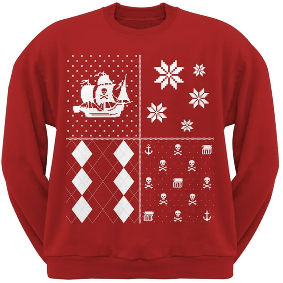 Pirates Festive Blocks Red Sweatshirt