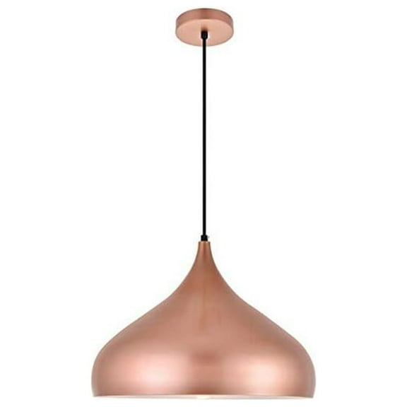 Living District Circa 1-Light Transitional Aluminum Pendant in Black
