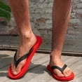 thumbnail image 3 of Dakaela Men's Flip Flops with Arch Support Summer Beach Thong Sandals Comfortable Quick Drying Slip on Slides Slippers for Men (7.5,Red), 3 of 8