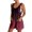 Wine Red, variant on AWXNJUX Jumpers for Women Casual Women's Cargo Shorts Fashion Sleeveless Gradient Jumpsuit (Blue,XXXL)