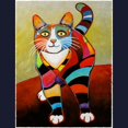 thumbnail image 3 of CafePress - New Cat Of Many Colors Sweatshirt (Dark) - Classic Crew Neck Sweatshirt, 3 of 4