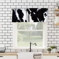 thumbnail image 2 of Cow Fur Valance Curtain White Black Cowhide Animal Skin Print Rod Pocket Valance Window Treatments 1 Panel Short Curtains for Kitchen Farmhouse Living Room Bathroom Bedroom 54 x 18 in, 2 of 6