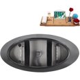 thumbnail image 4 of 71" Streamline NB6980CH Soaking Glossy Black Freestanding Tub and Tray With Internal Drain in Polished Chrome, 4 of 7