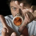 thumbnail image 4 of WIFKLSIIPG Tea Colored Glass Earth High End Quartz Pocket Watch: Precise Timing with Elegant Design Available in Durable Stainless Steel or Fashionable Titanium Metal, 4 of 7