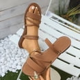 thumbnail image 5 of Xdegoge Women's Flat Sandals Ankle Strap Gladiator Criss Cross Open Toe Summer Slide Shoes Casual Daily Walking Beach Vacation Cozy Footwear, 5 of 9
