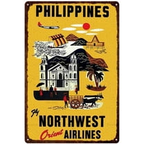 Vintage Metal Sign Philippines Retro Poster Plaque Tin Sign Wall Decor for Kitchen Bar Pub Farm House 12x8inch