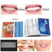 Grtsunsea 28 Strips 14 Pouches 3D White Gel Teeth Whiten Kit Home Bleaching Whitestrips Beauty