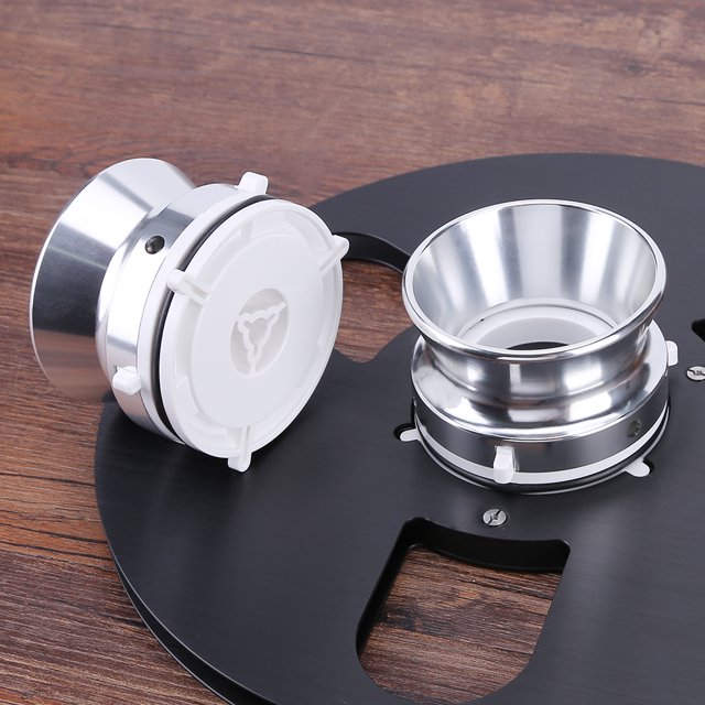 Abrelatas 1 par de abridores con base ABS 1/4 10 pulgadas accesorios de adaptador de cubo para Studer ReVox (plata)