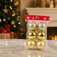 thumbnail image 3 of QISIWOLE Christmas Ball Ornaments Set of 6, Gold Shatterproof Lightweight Tree Balls, 2.36 x 2.36 in Plastic Ornament Set, for Christmas Tree Wreath Garland and Holiday Party Decor, 3 of 7