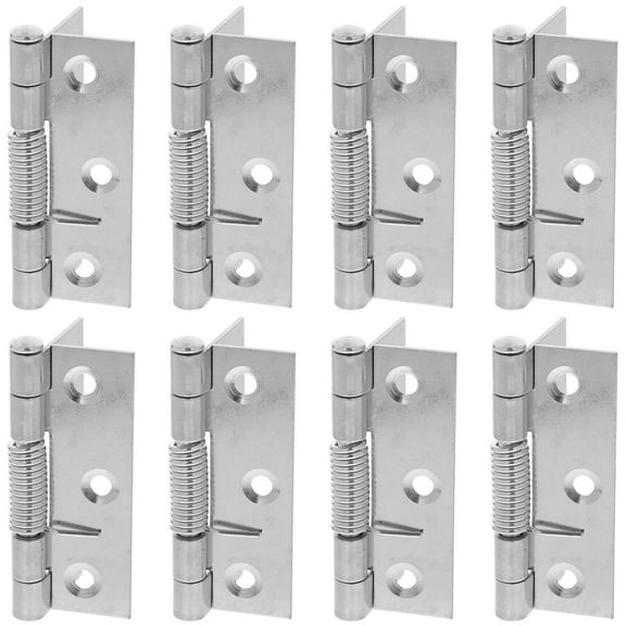 FRCOLOR 8pcs Self-Closing Door Hinges Stainless Steel Self Closing Door Hinges