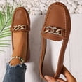 thumbnail image 3 of CHICVOMEY Comfort Flats for Women Non-Slip Women Loafers with Gold Chain Soft Slip-On Flats Casual & Work for Loafers, 3 of 6
