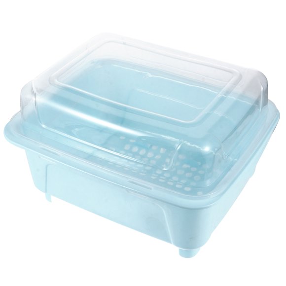 IDEANATEGRATE Caja Almacenadora Para Utensilios De Cocina Resistente Con Transparente Azul