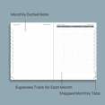 thumbnail image 5 of POPRUN Monthly Planner 2027-2028, 6.5" x 8.5" (Jan 27-Jun 28), 18 Month Calendar Book with Pocket & Monthly Tabs, Leather Softcover, Night Sky Blue, 5 of 9