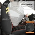 thumbnail image 3 of JIAMAOXIN Full Set Car Seat Covers, 5 Seats Fuax Leather Seat Covers for BMW ALPINA B6 Gran Coupe 2016-2018 (5 Seats, Black&Red Line), 3 of 5