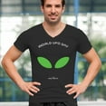 thumbnail image 4 of Alien Eyes V-Neck T-shirt Funny Space UFO Hunter Believe Flying Saucer Universe July 2 World UFO Day Stay Weird Tee, 4 of 7