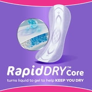 Always Discreet Incontinence Panty Liners for Bladder Leaks, Size 2, Very Light Absorbency, Long Length, 44 Count
