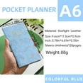 thumbnail image 2 of Hiroekza A6 Mini Notebook Planner Pocket Planner Notebook - Portable Daily Planner for Daily Scheduling, Travel Journaling & Organizing Blue, 2 of 3