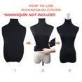thumbnail image 2 of NAVADEAL Negro Magnífico Maniquí de Lycra Funda de Tela 100% Hecho a Mano Suave Elástico para Diseñadores de Moda Venta al por Menor Boutique Tienda Modista Modelo Maniquí de Exhibición Maniquí de Est, 2 of 5