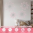 thumbnail image 4 of 4 Pcs Pink Metal Wall Art Bling Home Decor Rhinestone Teardrop Wall Hanging Accents Easy to Hang Decor Set for Living Room Office Bedroom, 4 of 11