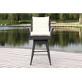 thumbnail image 5 of SAFAVIEH Hayes Outdoor Patio Counter Stool with Pillow and Cushion, Black/Beige, 5 of 5