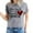Gray, variant on Fesfesfes T Shirts for Women's Valentine's Day Love Printed Short Sleeved T-shirt Top Short Sleeved Round Neck Top/Shirt Shirt for Women S(US:4)