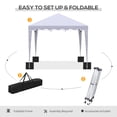 thumbnail image 4 of Outsunny 10' x 10' Pop Up Canopy Tent with Carry Bag White, 4 of 10