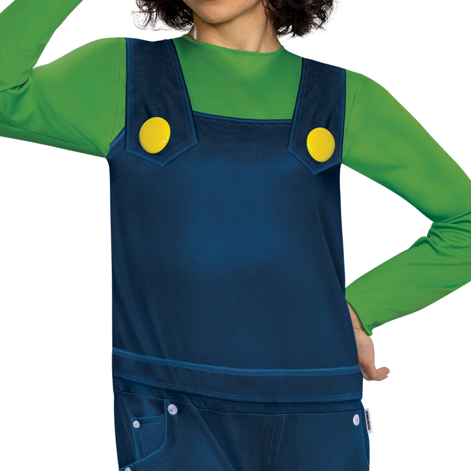 Super Mario Luigi Halloween Costume for Adults, Adult Size L, by Disguise