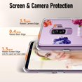 thumbnail image 6 of Galaxy S9 Plus Case, Hybrid Clear Phone Cover Floral Designed Non-Slip Thin Protective S9+ Plus Case for Women Girls, Peony, 6 of 13