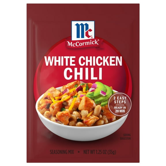 McCormick White Chicken Chili Seasoning Mix, 1.25 oz Packet