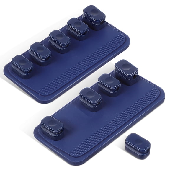 2-Pack Magnetic Cord Holders for Desk Cable Management, Metallic Wire Organizer with Silicone Grip for Tidy Tabletop