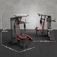 thumbnail image 3 of Soozier Multi Home Gym Equipment, Workout Station with 143lbs Weight Stack, 3 of 10