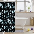 thumbnail image 3 of Manfei Dreamy Glowing Stars Shower Curtain 72Wx72L,Galaxy Theme Bathroom Curtain,Black Blue, 3 of 5