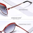 thumbnail image 3 of KINGSEVEN Alloy Frame Women's Fashionable Sunglasses Polarized Sunglasses, 3 of 5