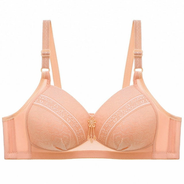 Womans Solid Color Comfortable Hollow Out Perspective Bra Underwear No Rims