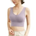 thumbnail image 1 of Cathalem Bralettes for Women Lace Adjustable Bra Comfort Wirefree Seamless Bra,Purple One Size, 1 of 5