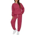 thumbnail image 2 of Pyhlmscde Women's Casual Solid Color Jacket Sweatshirt Trousers, Sweat Set for Women, Fall Clothes for Women, Lounge Sets for Women, 2 of 4