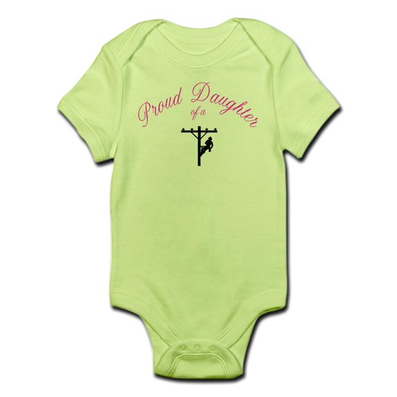 CafePress - Proud Daughter Of A Lineman Infant Bodysuit - Baby Light Bodysuit