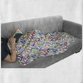 thumbnail image 6 of Floral Soft Flannel Fleece Throw Blanket, Colorful Flower Petals Vibrant Watercolors Abstract Hand Drawn Spring Theme, Cozy Plush for Indoor and Outdoor Use, 60" x 80", Multicolor, by Ambesonne, 6 of 6